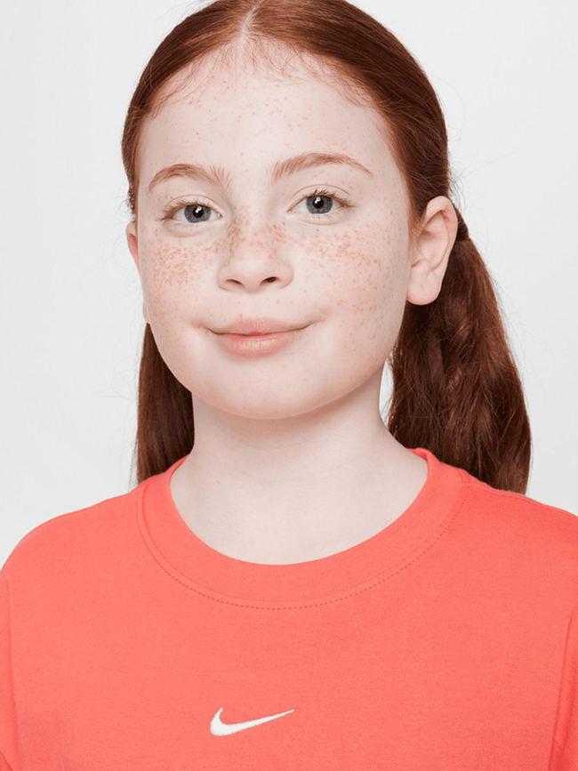 T-shirt à manches courtes boxy essential corail fille - Nike
