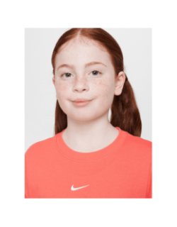 T-shirt à manches courtes boxy essential corail fille - Nike