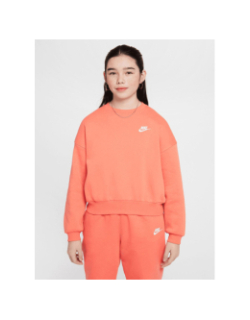 Sweat à col rond nsw club fleece corail fille - Nike