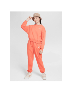 Sweat à col rond nsw club fleece corail fille - Nike
