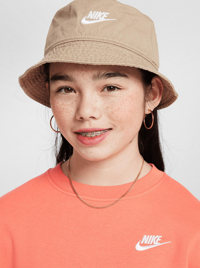 Sweat à col rond nsw club fleece corail fille - Nike