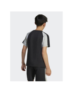 T-shirt colorblock seasonal noir gris et blanc enfant - Adidas