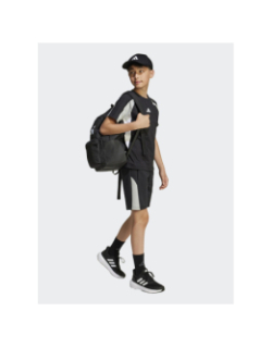 T-shirt colorblock seasonal noir gris et blanc enfant - Adidas