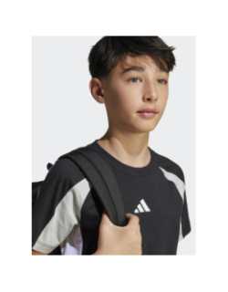 T-shirt colorblock seasonal noir gris et blanc enfant - Adidas
