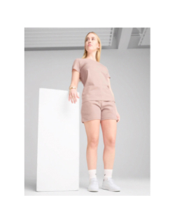 T-shirt à manches courtes essential elevated rose femme - Puma
