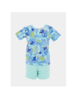 Ensemble t-shirt et short stitch bleu bébé - Adidas