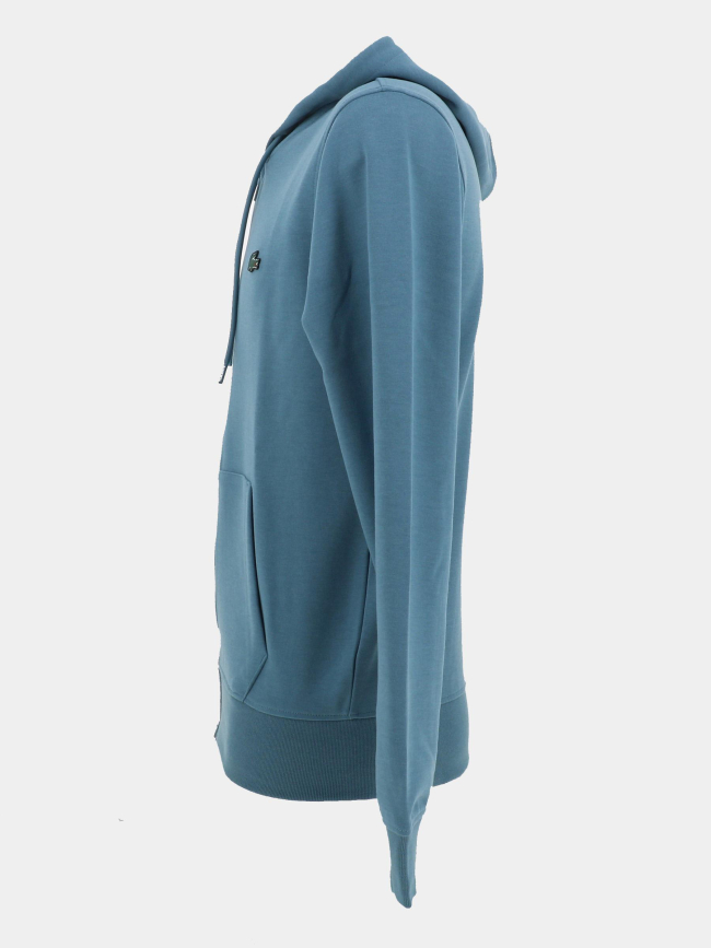 Sweat à capuche zippé bleu homme - Lacoste