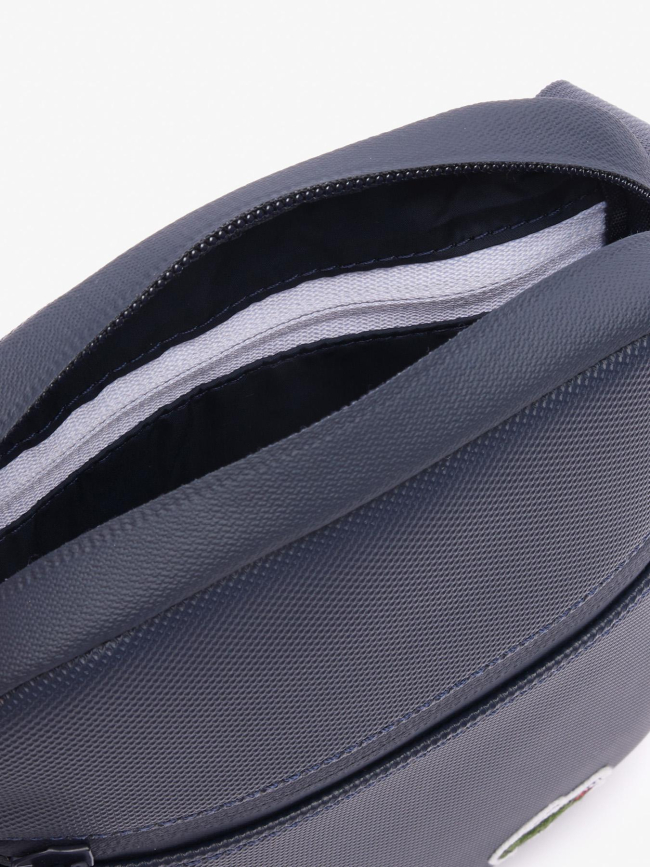 Petite sacoche plate lcst bleu marine homme - Lacoste