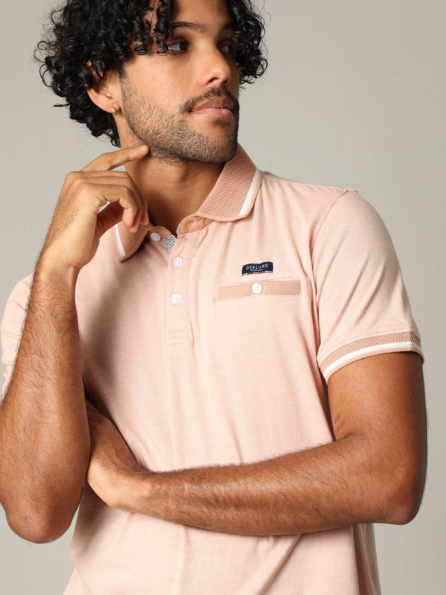 Polo à manches courtes drex rose homme - Deeluxe