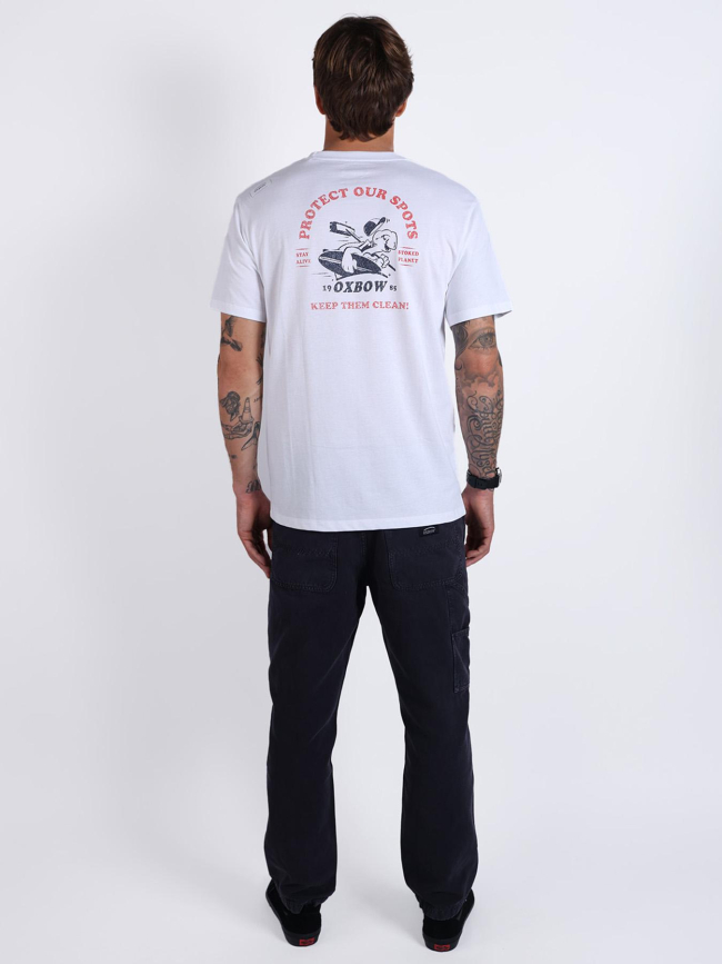 T-shirt à manches courtes services blanc homme - Oxbow