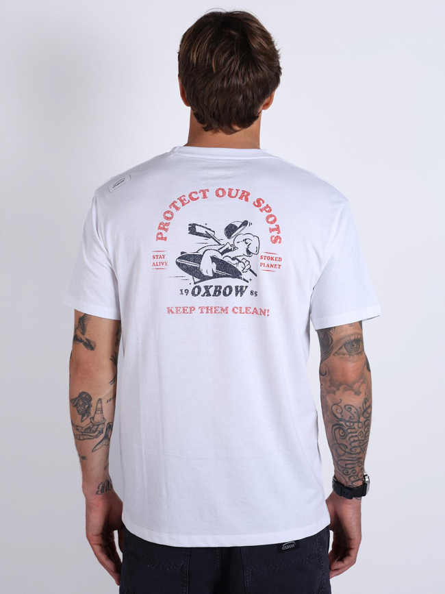 T-shirt à manches courtes services blanc homme - Oxbow