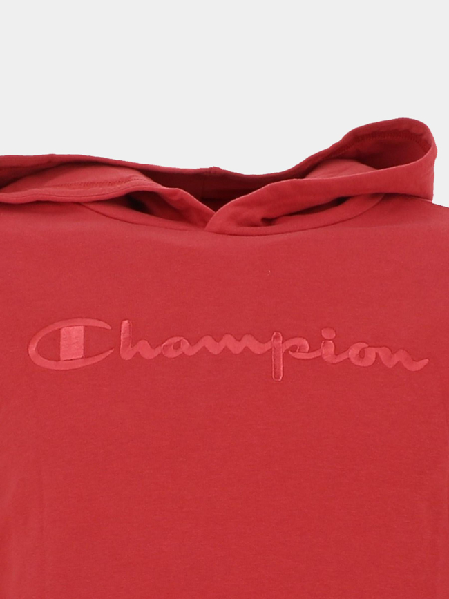 Sweat à capuche logo brodé rouge enfant - Champion