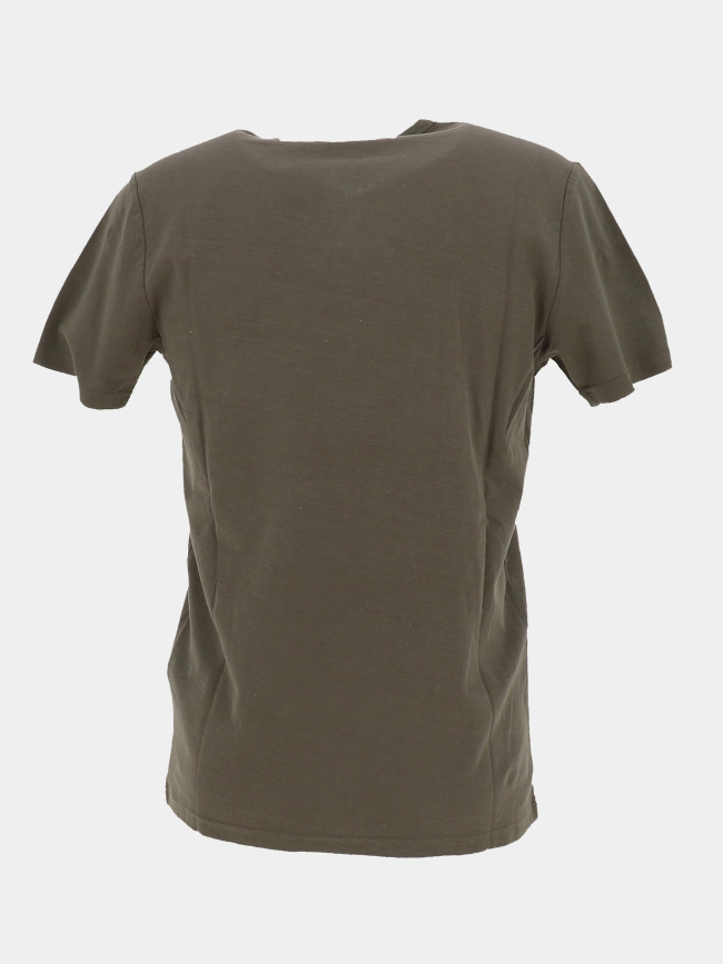 T-shirt à col boutonné t-gabriel kaki homme - Teddy Smith