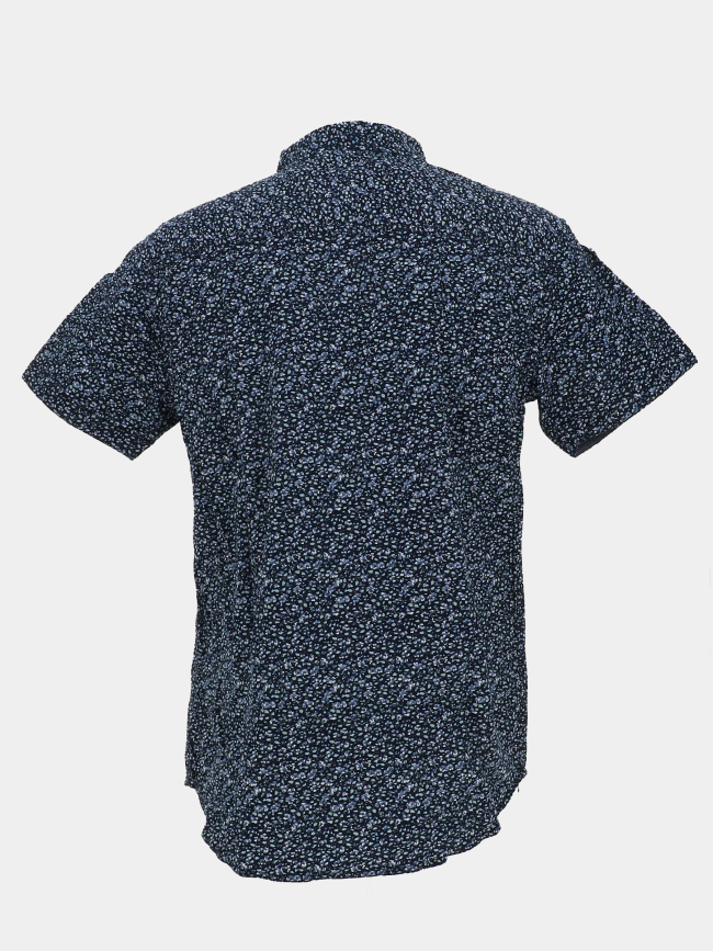 Chemise en popeline floral bleu marine homme - Rms 26