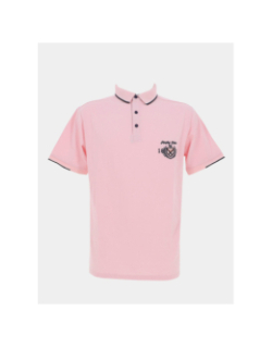 Polo à manches courtes patch aop floral rose homme - Union Black