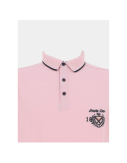 Polo à manches courtes patch aop floral rose homme - Union Black
