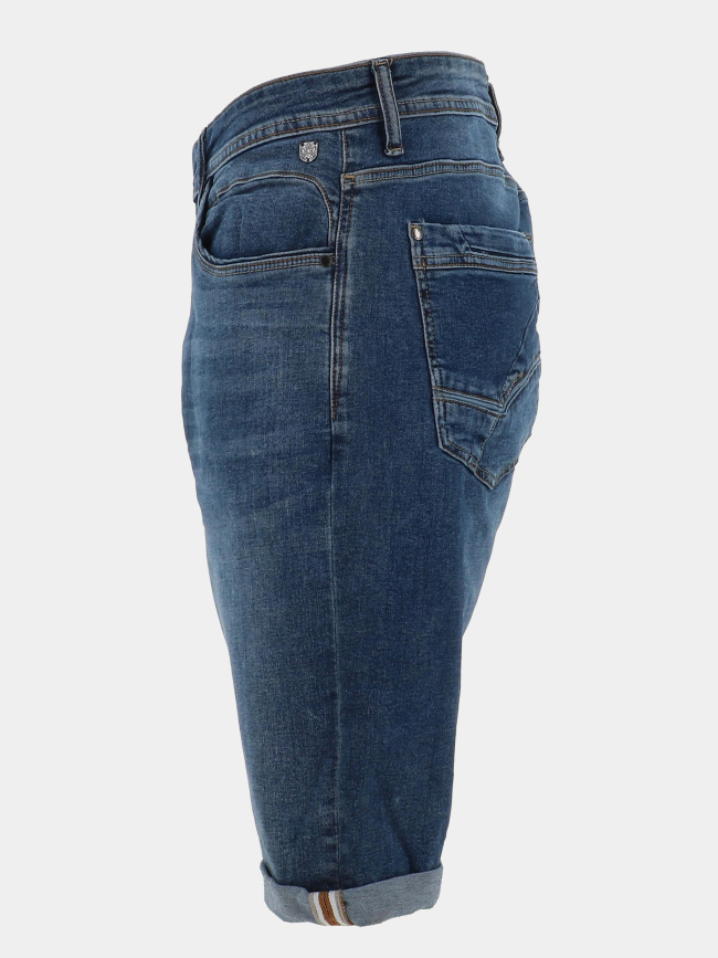 Bermuda jeans stone bleu marine homme - Rms 26