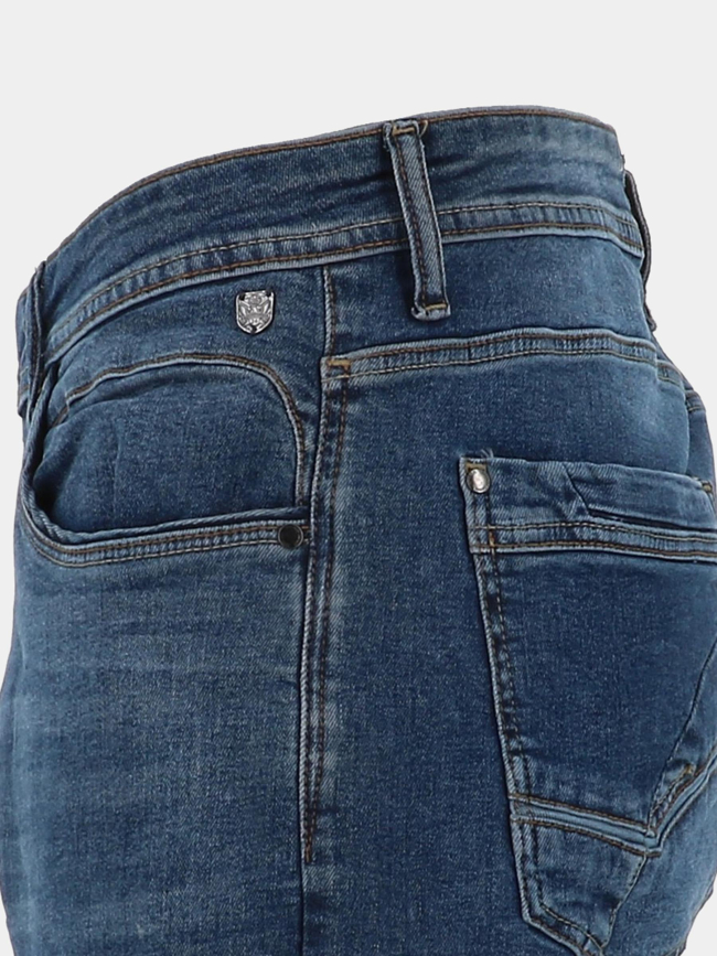 Bermuda jeans stone bleu marine homme - Rms 26