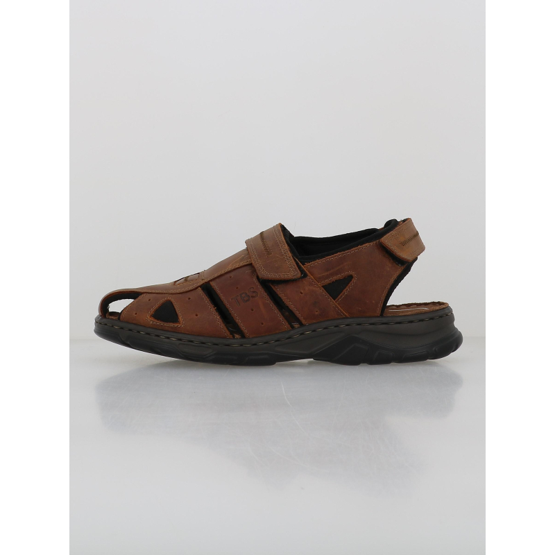 Sandales scratch fermées jocelin marron homme - Tbs