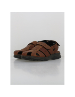Sandales scratch fermées jocelin marron homme - Tbs