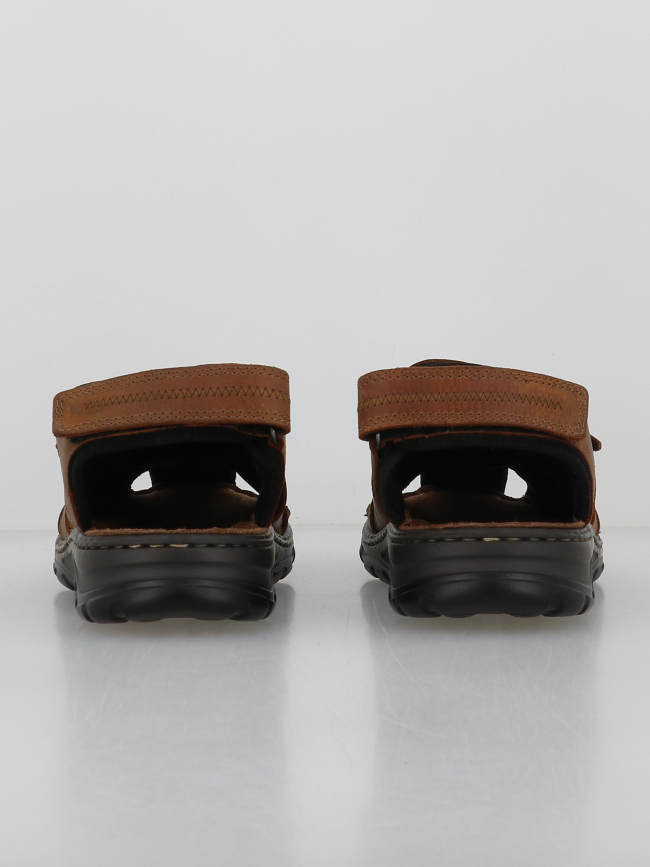 Sandales scratch fermées jocelin marron homme - Tbs