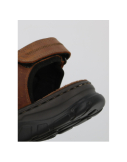 Sandales scratch fermées jocelin marron homme - Tbs