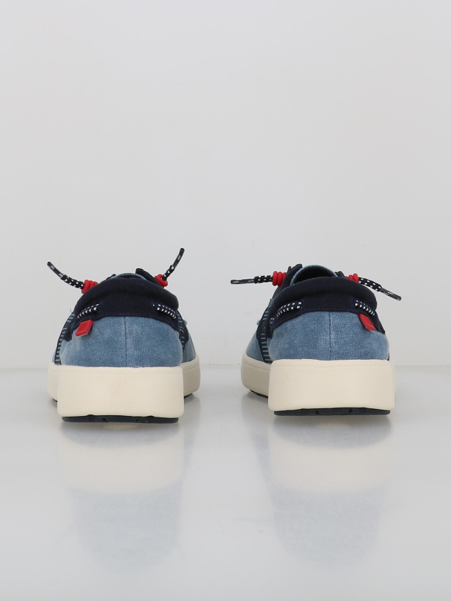 Chaussures bateaux en toile geoboat denim bleu homme - Tbs