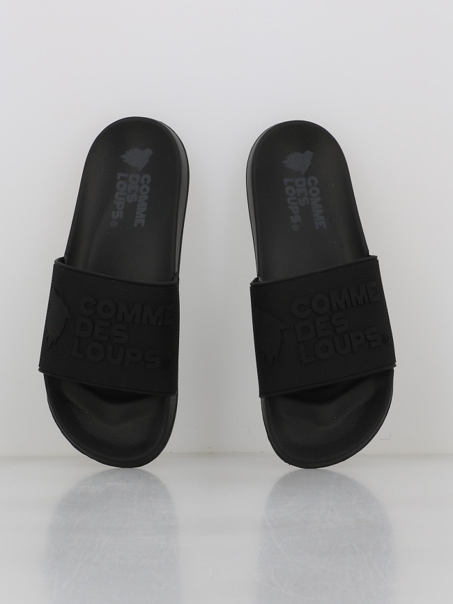 Claquettes logo noir homme - Comme Des Loups