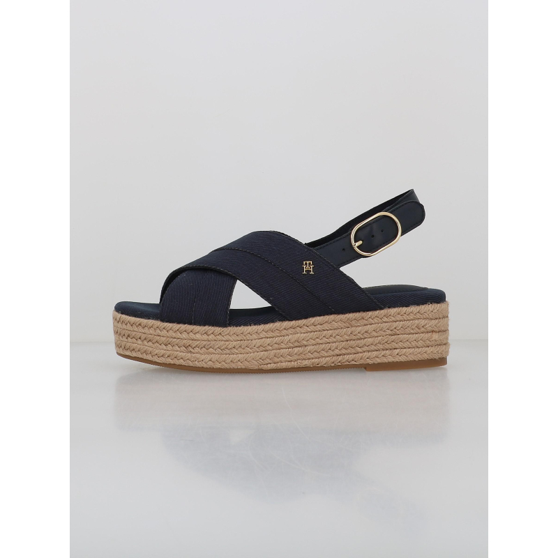 Sandales plateformes denim bleu femme - Tommy Hilfiger