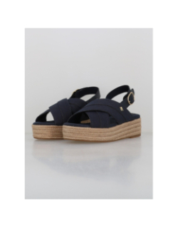 Sandales plateformes denim bleu femme - Tommy Hilfiger