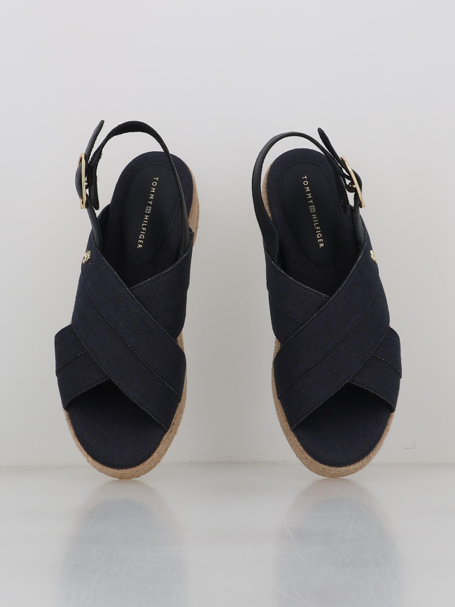 Sandales plateformes denim bleu femme - Tommy Hilfiger