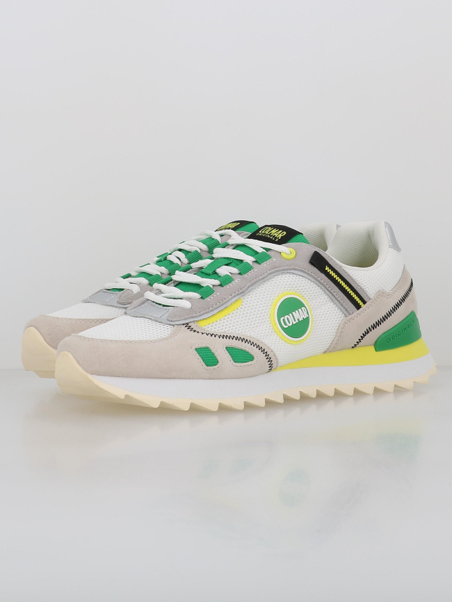 Baskets travis crisp blanc vert homme - Colmar