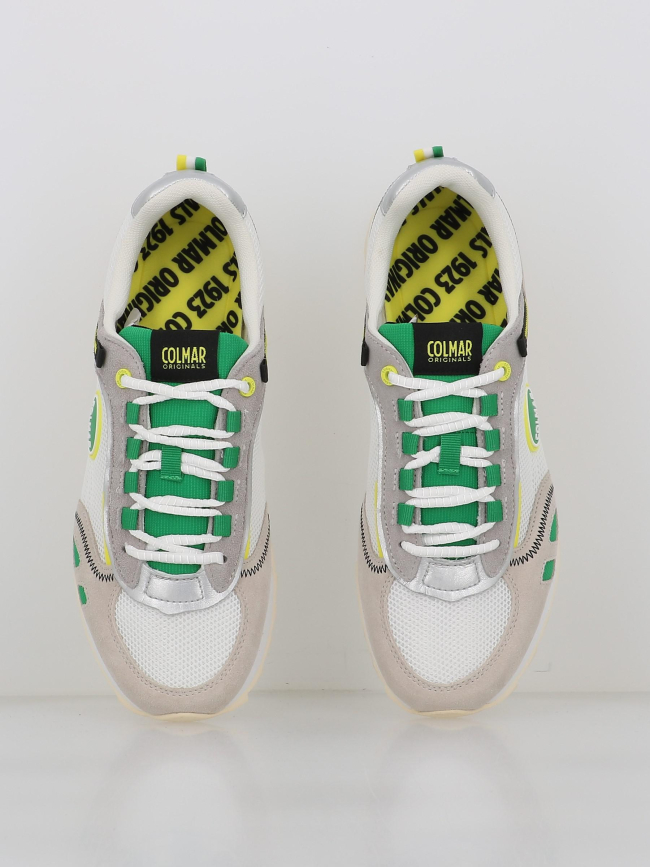 Baskets travis crisp blanc vert homme - Colmar