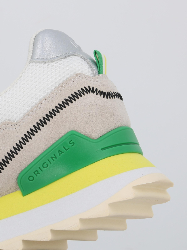 Baskets travis crisp blanc vert homme - Colmar