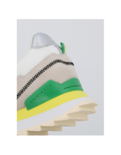 Baskets travis crisp blanc vert homme - Colmar