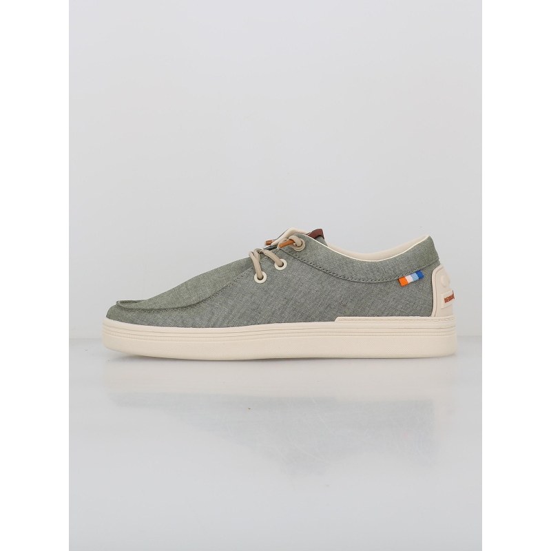 Mocassin en toile dusty kaki homme - Benson & Cherry