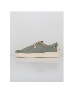 Mocassin en toile dusty kaki homme - Benson & Cherry