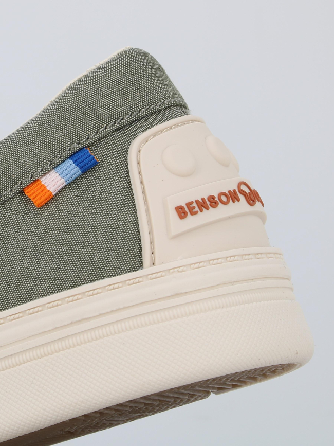 Mocassin en toile dusty kaki homme - Benson & Cherry