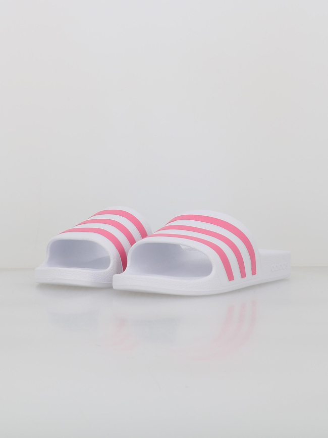 Claquettes adilette aqua blanc et rose femme - Adidas
