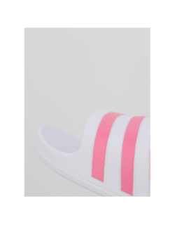 Claquettes adilette aqua blanc et rose femme - Adidas