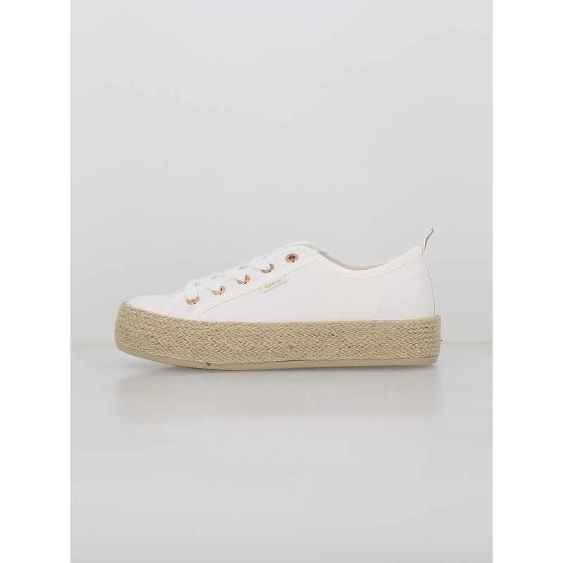 Baskets espadrille en toile lida blanc femme - Only
