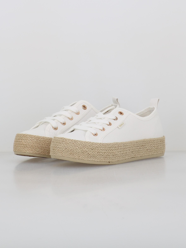 Baskets espadrille en toile lida blanc femme - Only