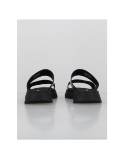Sandales slide double strap noir femme - Calvin Klein