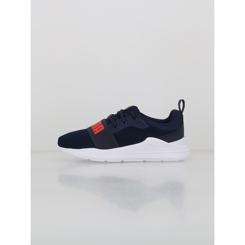Baskets wired run ps bleu marine garçon - Puma