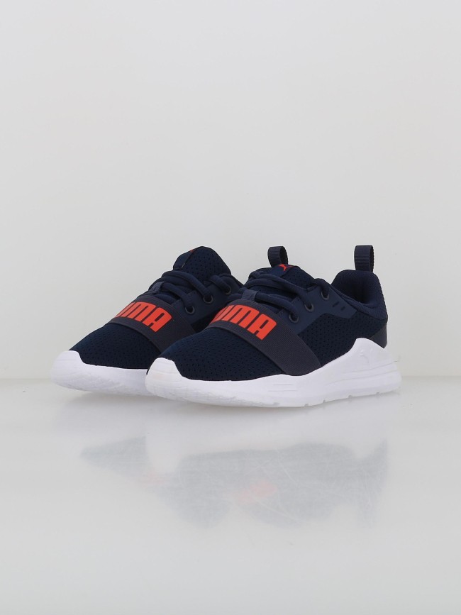 Baskets wired run ps bleu marine garçon - Puma