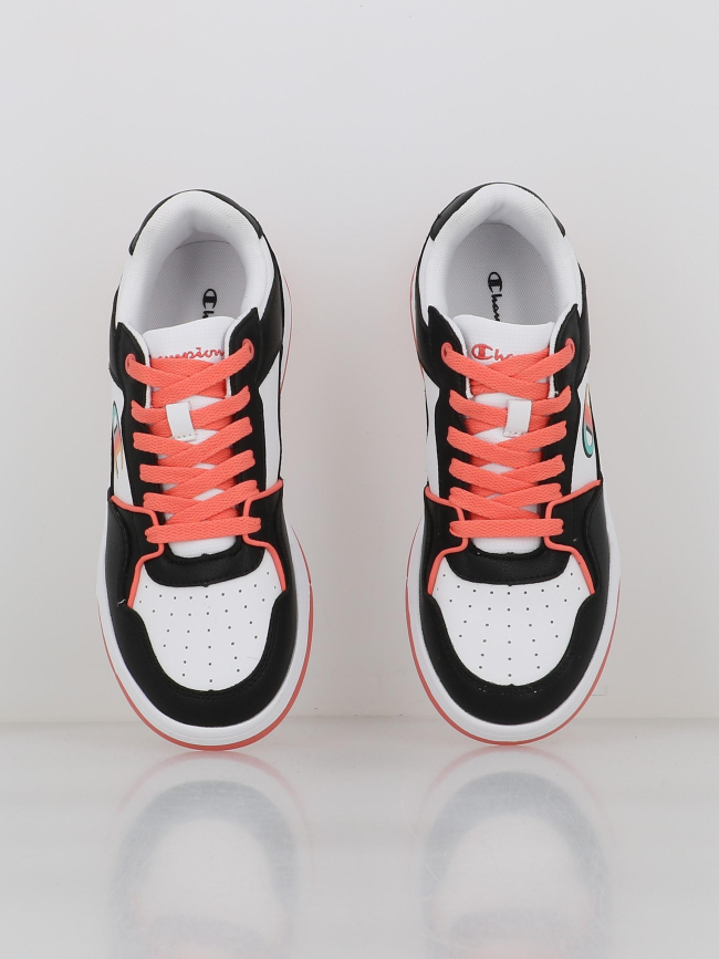 Baskets rd18 heritage noir blanc corail fille - Champion