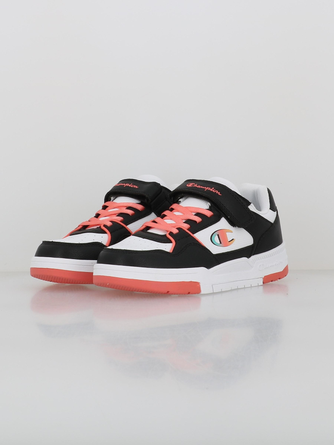 Baskets à scratch rd18 heritage noir blanc corail fille - Champion