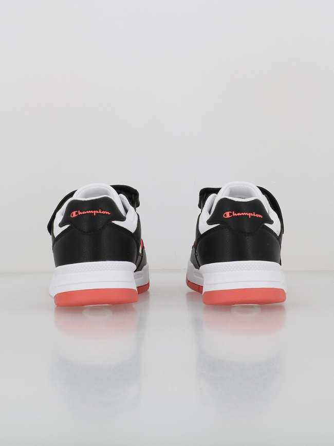 Baskets à scratch rd18 heritage noir blanc corail fille - Champion