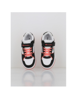 Baskets à scratch rd18 heritage noir blanc corail fille - Champion