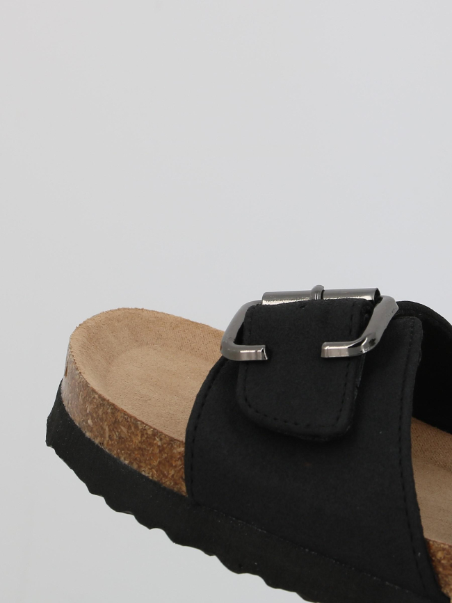 Sandales double bride maxi noir femme - Only